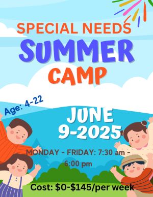  YMCA Special Needs Summer Camp 2025 Flyer